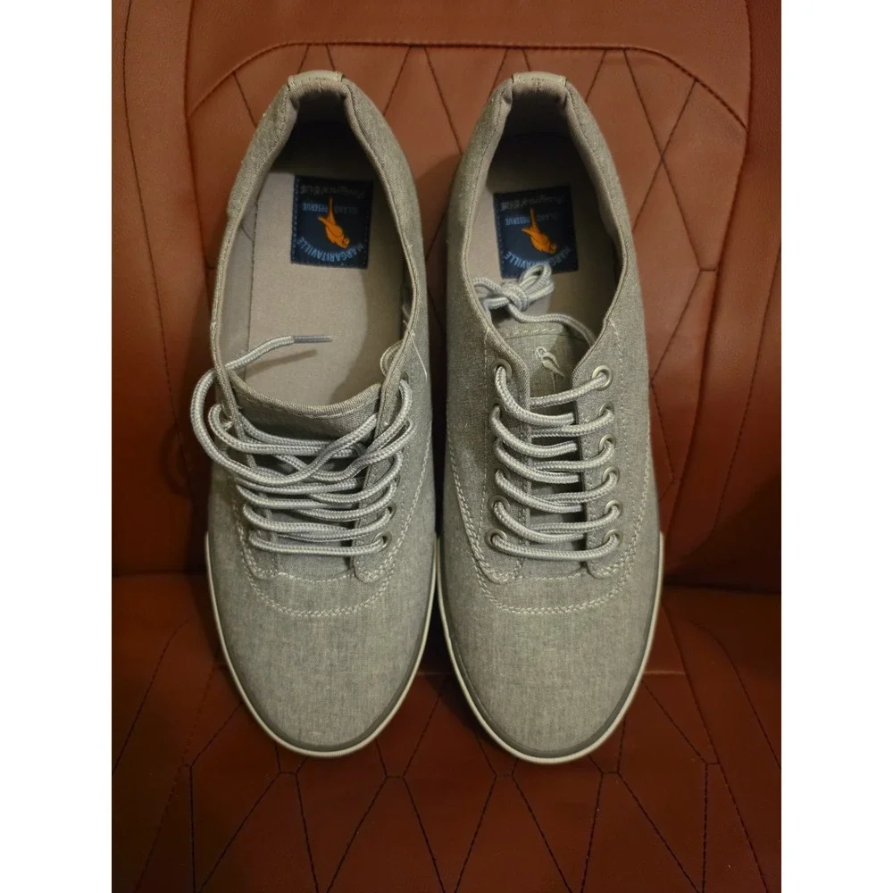 New In Box Margaritaville Grey Lorient Terry Men's Lace Up Shoes Size Us 10
